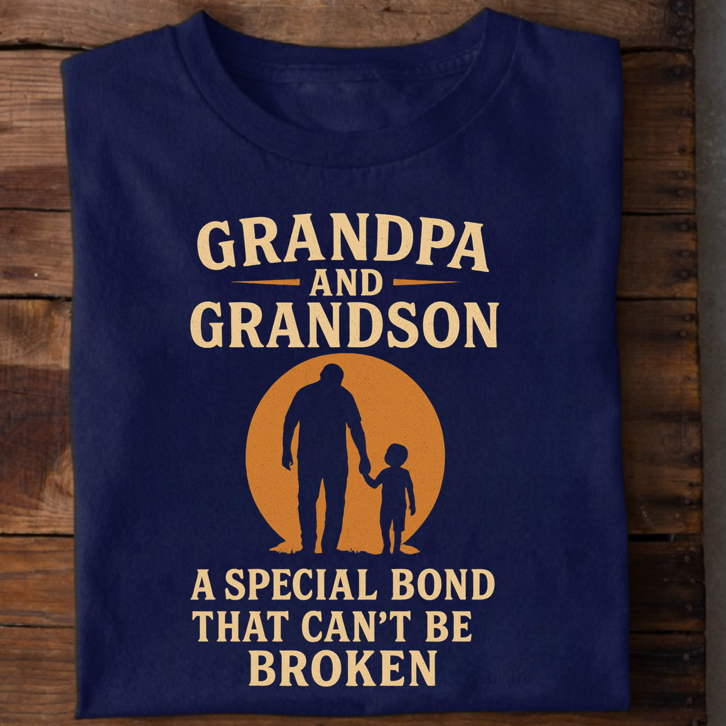 GRANDPA AND GRANDSON, A SPECIAL BOND THAT CAN'T BE BROKEN CLASSIC COTTON T-SHIRT