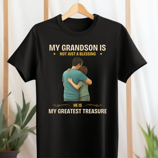 MY GRANDSON, MY GREATEST TREASURE-CLASSIC KIDS & ADULT T-SHIRT