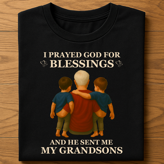 I PRAYED GOD FOR BLESSINGs, HE SENT ME MY GRANDSONS CLASSIC T-SHIRT