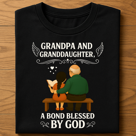 GRANDPA AND GRANDDAUGHTER, A BOND BLESSED BY GOD CLASSIC T-SHIRT