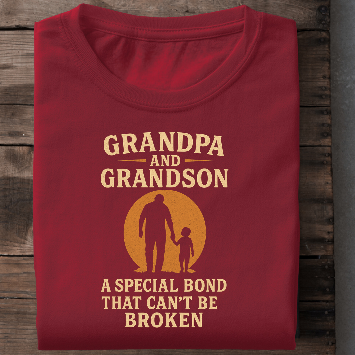 GRANDPA AND GRANDSON, A SPECIAL BOND THAT CAN'T BE BROKEN CLASSIC COTTON T-SHIRT