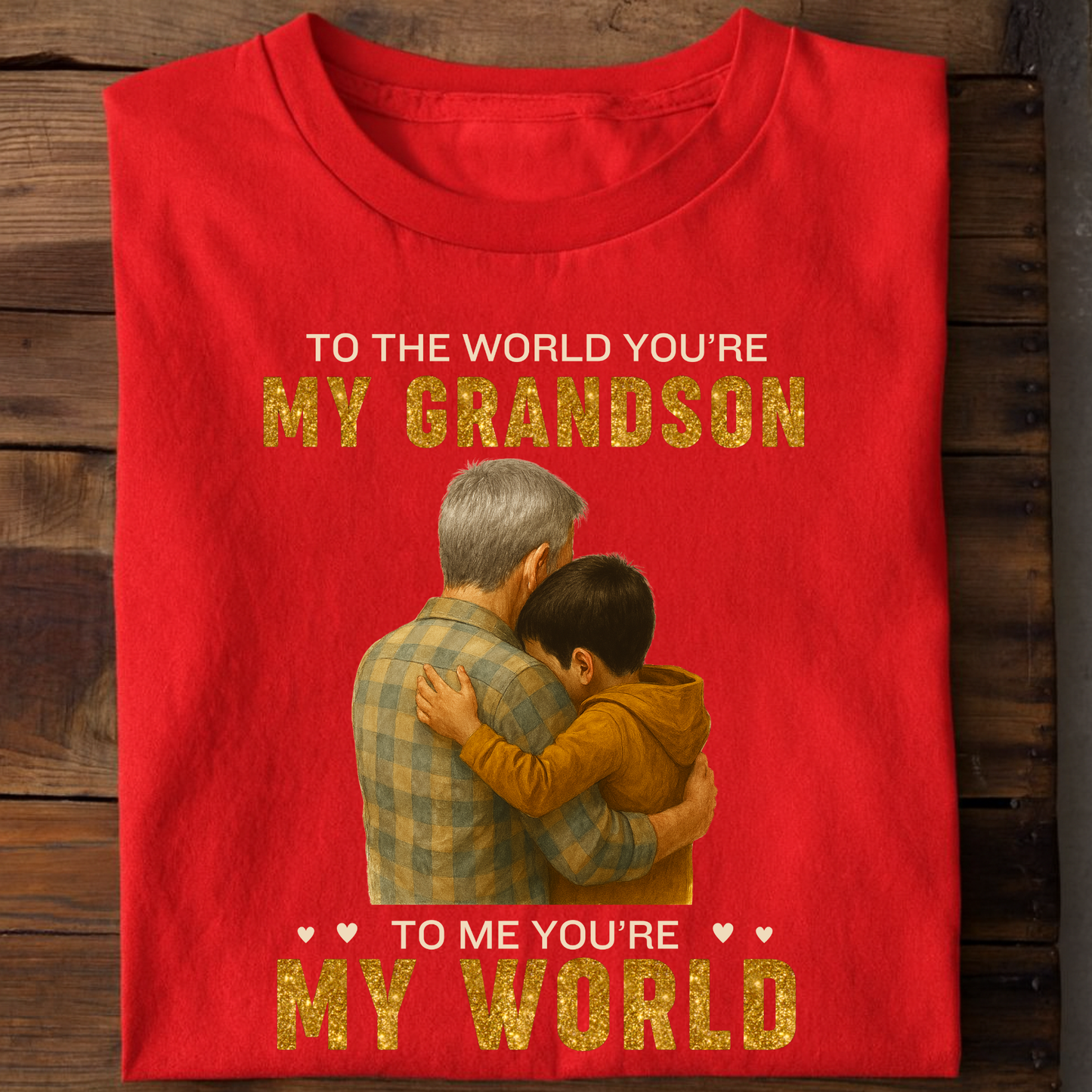 KIDS & ADULT SIZE T-SHIRT- TO THE WORLD YOU'RE MY GRANDSON
